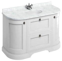 4251287764062 - Waschschrank   Waschtisch mit Marmorplatte TÃ¼ren und Schubladen 134 x 55 x H 93 cm