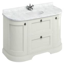 4251287764055 - Waschschrank   Waschtisch mit Marmorplatte TÃ¼ren und Schubladen 134 x 55 x H 93 cm