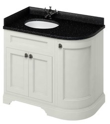 4251287764116 - Waschschrank   Waschtisch mit Granitplatte und 3 TÃ¼ren 98 x 55 x H 93 cm