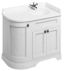 4251287764185 - Waschschrank mit Kunststeinplatte und 3 TÃ¼ren - Jugendstil Waschtisch