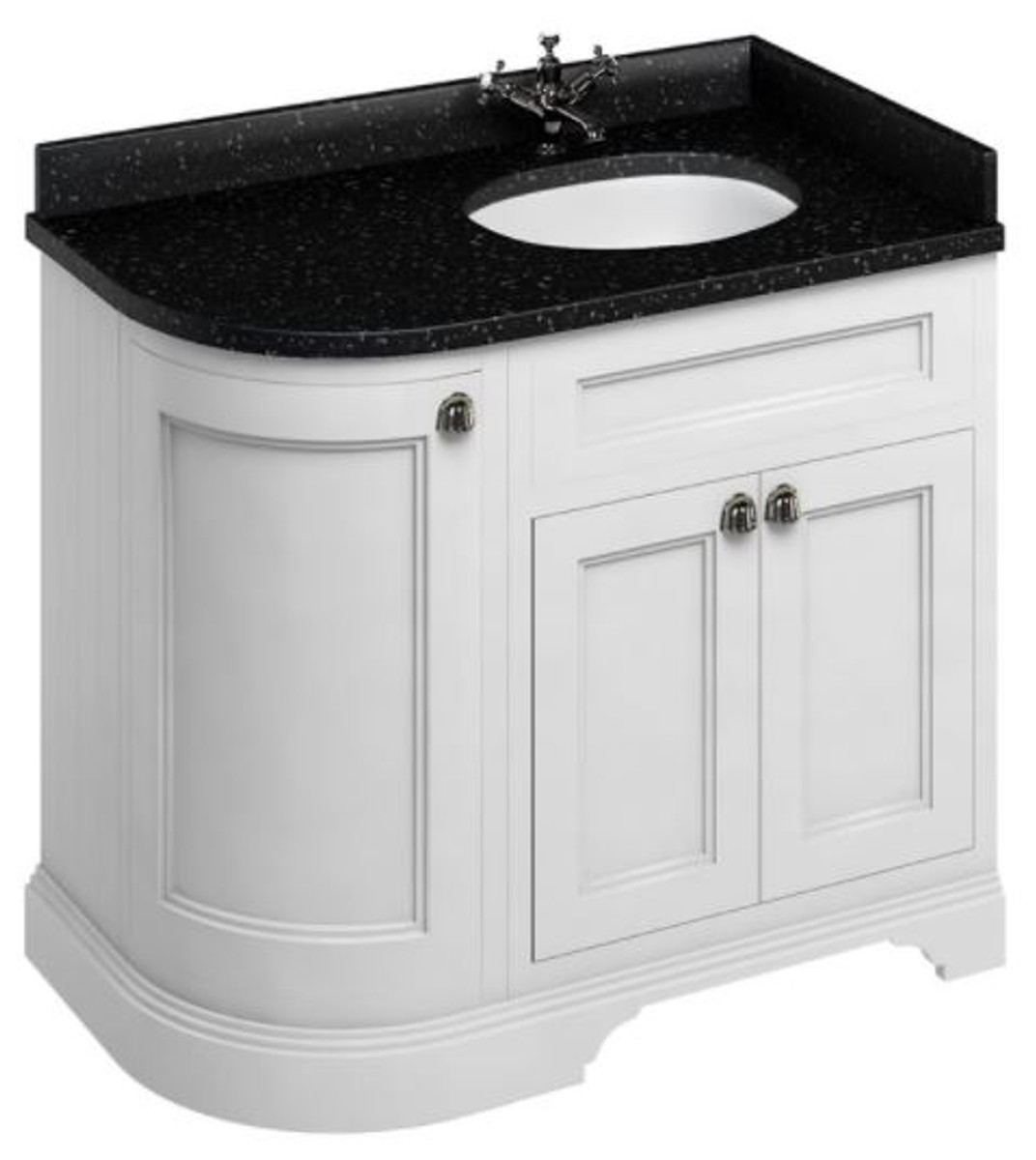 4251287764215 - Waschschrank mit Granitplatte und 3 TÃ¼ren 98 x 55 x H 93 cm