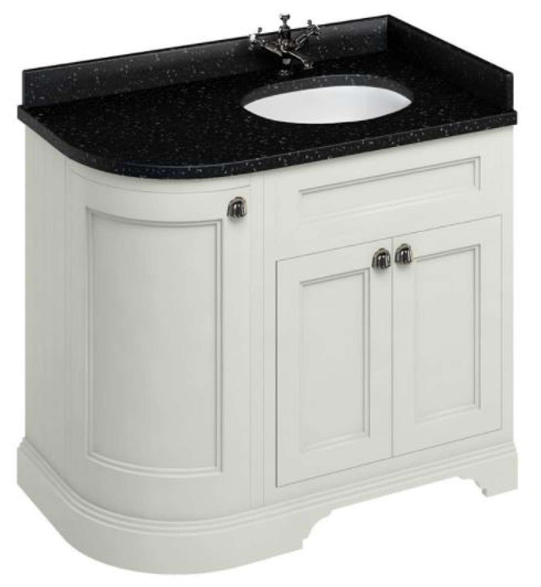 4251287764208 - Waschschrank mit Granitplatte und 3 TÃ¼ren 98 x 55 x H 93 cm