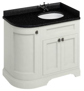 4251287764208 - Waschschrank mit Granitplatte und 3 TÃ¼ren 98 x 55 x H 93 cm