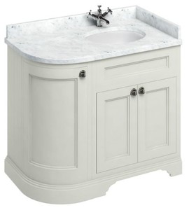 4251287764239 - Waschschrank mit Marmorplatte und 3 TÃ¼ren - Luxus Waschtisch