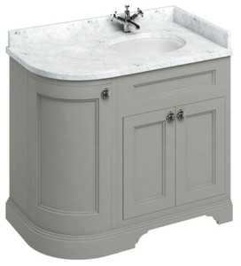 4251287764222 - Waschschrank mit Marmorplatte und 3 TÃ¼ren - Luxus Waschtisch