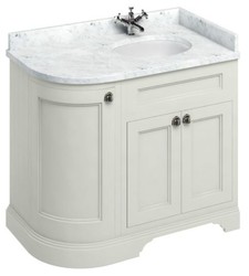 4251287764239 - Waschschrank mit Marmorplatte und 3 TÃ¼ren - Luxus Waschtisch