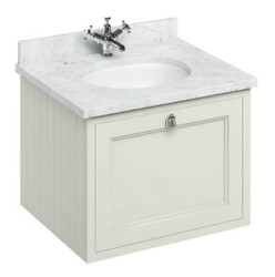 4251287764321 - Luxus HÃ¤nge-Waschschrank   Waschtisch mit Marmorplatte und Schublade - Luxus Kollektion