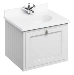 4251287764369 - Luxus HÃ¤nge-Waschschrank   Waschtisch mit Marmorplatte und Schublade 66 x 55 x H 59 cm