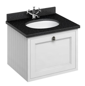 4251287764390 - Luxus HÃ¤nge-Waschschrank   Waschtisch mit Granitplatte und Schublade - Jugendstil Design