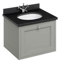 4251287764376 - Luxus HÃ¤nge-Waschschrank   Waschtisch mit Granitplatte und Schublade - Jugendstil Design