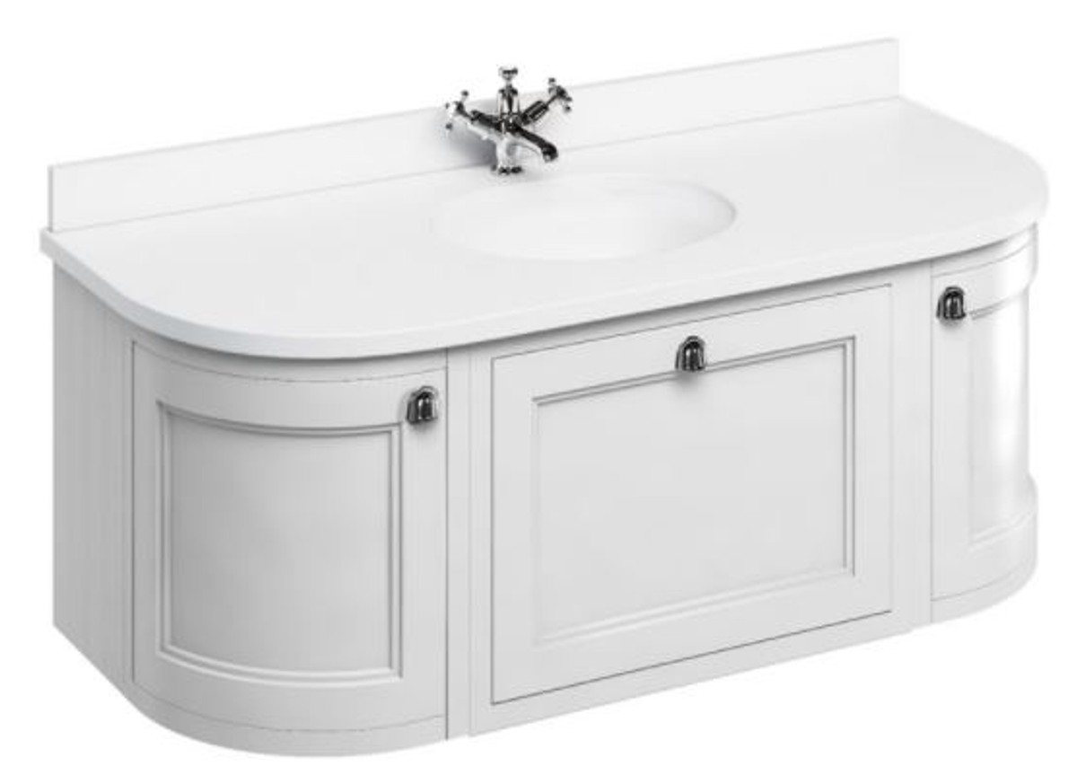 4251287764420 - Luxus HÃ¤nge-Waschschrank   Waschtisch mit Marmorplatte Schublade und 2 TÃ¼ren