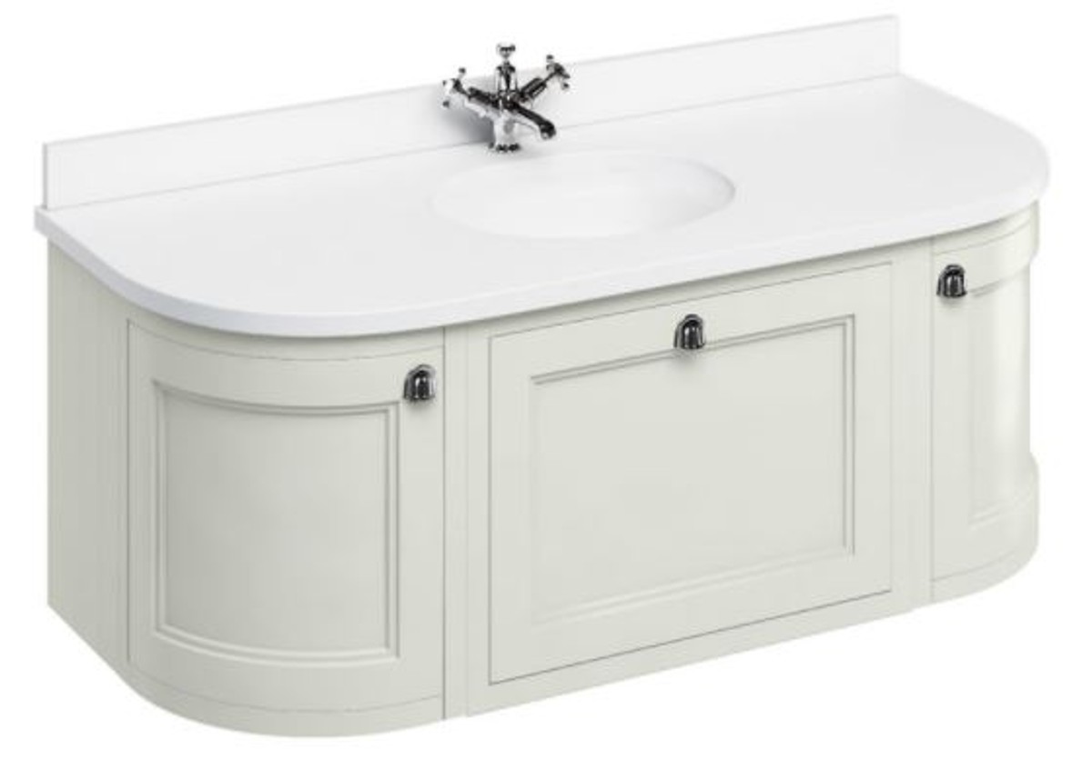 4251287764413 - Luxus HÃ¤nge-Waschschrank   Waschtisch mit Marmorplatte Schublade und 2 TÃ¼ren