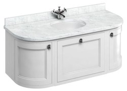 4251287764482 - Luxus HÃ¤nge-Waschschrank mit Marmorplatte Schublade und 2 TÃ¼ren - Antik Stil Waschtisch