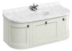 4251287764475 - Luxus HÃ¤nge-Waschschrank mit Marmorplatte Schublade und 2 TÃ¼ren - Antik Stil Waschtisch