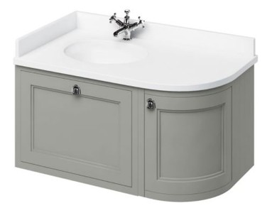 4251287764499 - HÃ¤nge-Waschschrank mit Marmorplatte Schublade und TÃ¼r - Luxus Waschtisch