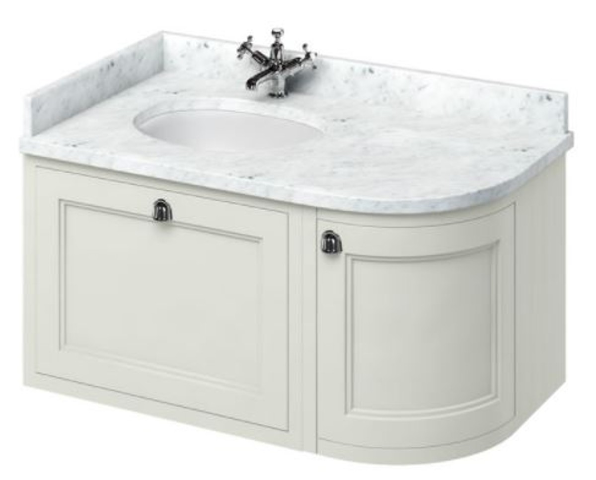 4251287764567 - HÃ¤nge-Waschschrank mit Marmorplatte Schublade und TÃ¼r - Limited Edition