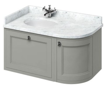 4251287764550 - HÃ¤nge-Waschschrank mit Marmorplatte Schublade und TÃ¼r - Limited Edition