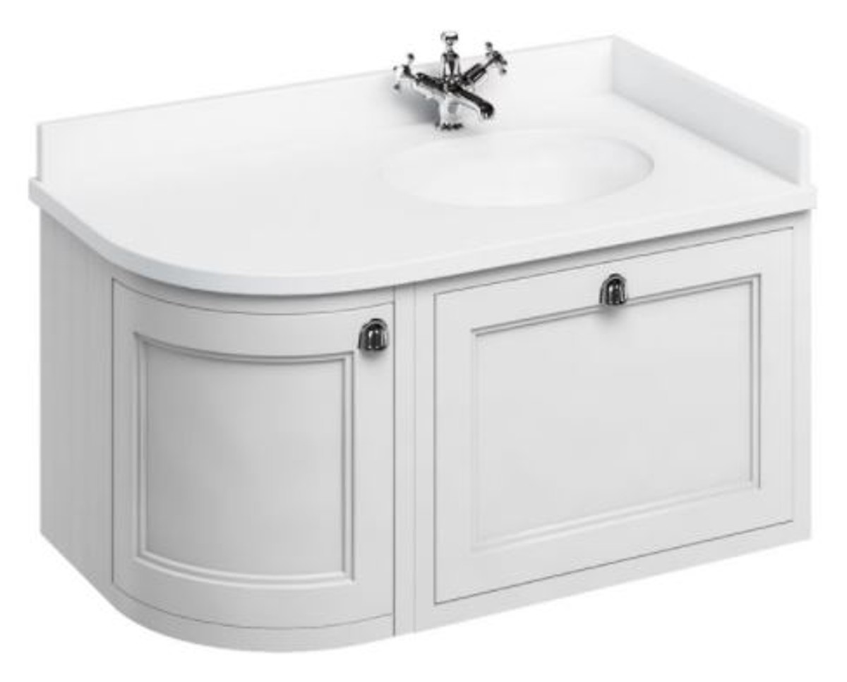 4251287764604 - HÃ¤nge-Waschschrank mit Marmorplatte Schublade und TÃ¼r - Luxus Waschtisch