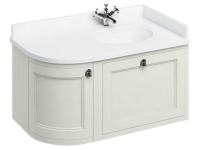 4251287764598 - HÃ¤nge-Waschschrank mit Marmorplatte Schublade und TÃ¼r - Luxus Waschtisch