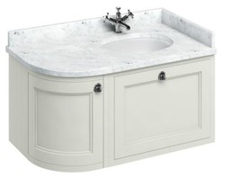 4251287764659 - Luxus HÃ¤nge-Waschschrank   Waschtisch mit Marmorplatte Schublade und TÃ¼r - Jugendstil Design