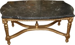 4251287764734 - Barock Antik Couchtisch Gold mit schwarzer Marmorplatte 96 x 585 cm - Limited Edition - Antik Look 4251287764734 - Barock Antik Couchtisch Gold mit schwarzer Marmorplatte 96 x 585 cm - Limited Edition - Antik Look