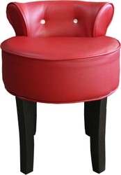 4251287765113 - Designer Hocker Boston Bordeaux-Rot Schwarz mit Bling Bling Steinen - Barock Schminktisch Stuhl 4251287765113 - Designer Hocker Boston Bordeaux-Rot Schwarz mit Bling Bling Steinen - Barock Schminktisch Stuhl
