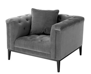 4251287765120 - Luxus Sessel Grau - Wohnzimmer MÃ¶bel