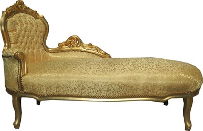 4251287766127 - Barock Chaiselongue Gold Muster   Gold - Barock MÃ¶bel