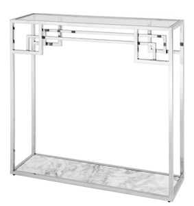 4251287766615 - Art Deco Luxus Konsolentisch Silber - Designer Hotel MÃ¶bel