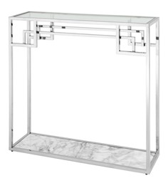 4251287766615 - Art Deco Luxus Konsolentisch Silber - Designer Hotel MÃ¶bel