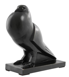 4251287767094 - Luxus Bronze Taube Skulptur auf Sockel - Figur Vogel - Edel & Prunkvoll