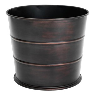 4251287767193 - Designer Edelstahl Ãbertopf Antik Bronze - Luxus Blumentopf