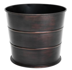 4251287767193 - Designer Edelstahl Ãbertopf Antik Bronze - Luxus Blumentopf