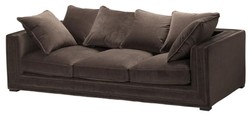 4251287767544 - Luxus Designer 3er Sofa Braun - Luxus Hotel MÃ¶bel