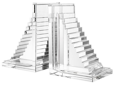 4251287767636 - Designer Kristallglas BuchstÃ¼tzen 2er Set - Luxus Hotel Dekorationen