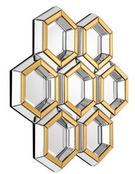 4251287767872 - Designer Spiegel Gold 100 x H 103 cm - Luxus Wandspiegel