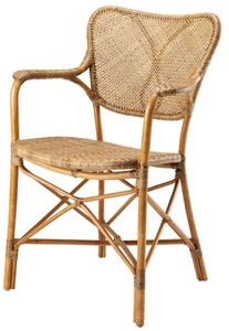 4251287768060 - Designer Gartenstuhl mit Armlehnen hellbraun - Luxus GartenmÃ¶bel