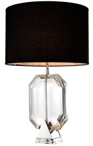 4251287768206 - Designer Tischleuchte Silber - Luxus Hotel Leuchte