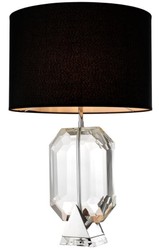 4251287768206 - Designer Tischleuchte Silber - Luxus Hotel Leuchte