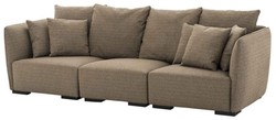4251287768237 - Designer 3er Sofa Braun - Luxus Hotel MÃ¶bel