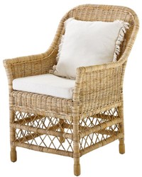 4251287768282 - Designer Esszimmerstuhl mit Armlehnen naturfarbig - Hotel Kollektion