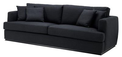 4251287768312 - Luxus Hotel Sofa Schwarz 234 x 103 x H 86 cm - Limited Edition