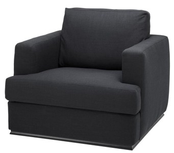 4251287768329 - Luxus Hotel Sessel Schwarz 96 x 103 x H 86 cm - Limited Edition