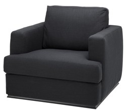 4251287768329 - Luxus Hotel Sessel Schwarz 96 x 103 x H 86 cm - Limited Edition