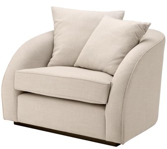 4251287768428 - Luxus Hotel Salon Sessel Naturfarbig 101 x 91 x H 72 cm - Wohnzimmer MÃ¶bel