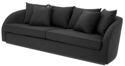 4251287768466 - Luxus Hotel Sofa Schwarz 255 x 91 x H 72 cm - Designer Kollektion