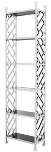4251287768633 - Designer Regalschrank Silber 65 x 32 x H 230 cm - Luxus QualitÃ¤t