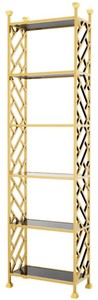 4251287768640 - Designer Regalschrank Gold 65 x 32 x H 230 cm - Luxus QualitÃ¤t