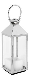 4251287768671 - Designer Edelstahl Laterne mit Griff 18 x 18 x H 67 cm - Luxus Accessoires