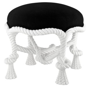 4251287768701 - Designer Mahagoni Hocker 47 x H 45 cm - Luxus Hotel Hocker